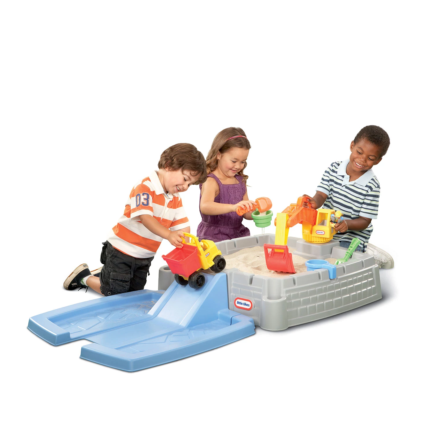 Little Tikes Dirt Diggers Excavator Sandbox for Kids, Including lid and Play Sand Accessories