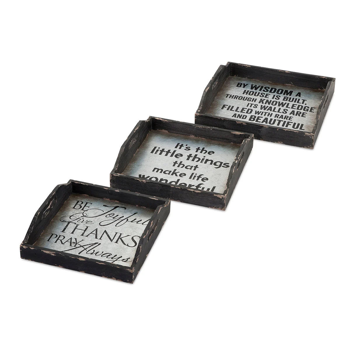 Imax Worldwide Home Ella Elaine Metal Trays - Set of 3