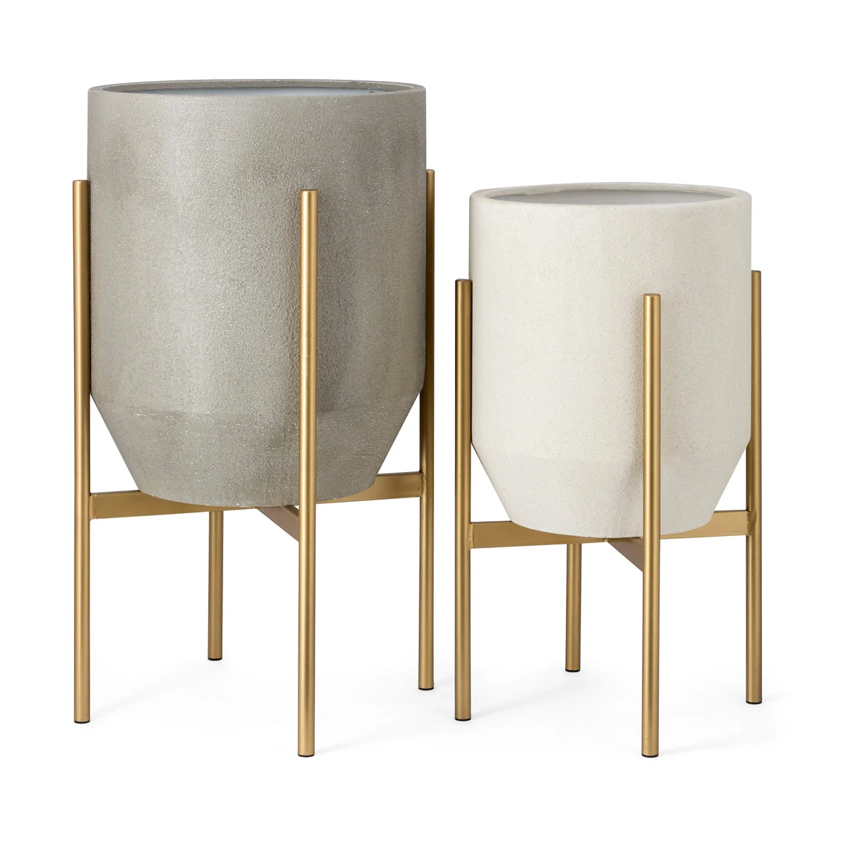 IMAX Worldwide Home Salvador Metal Planters - Set of 2