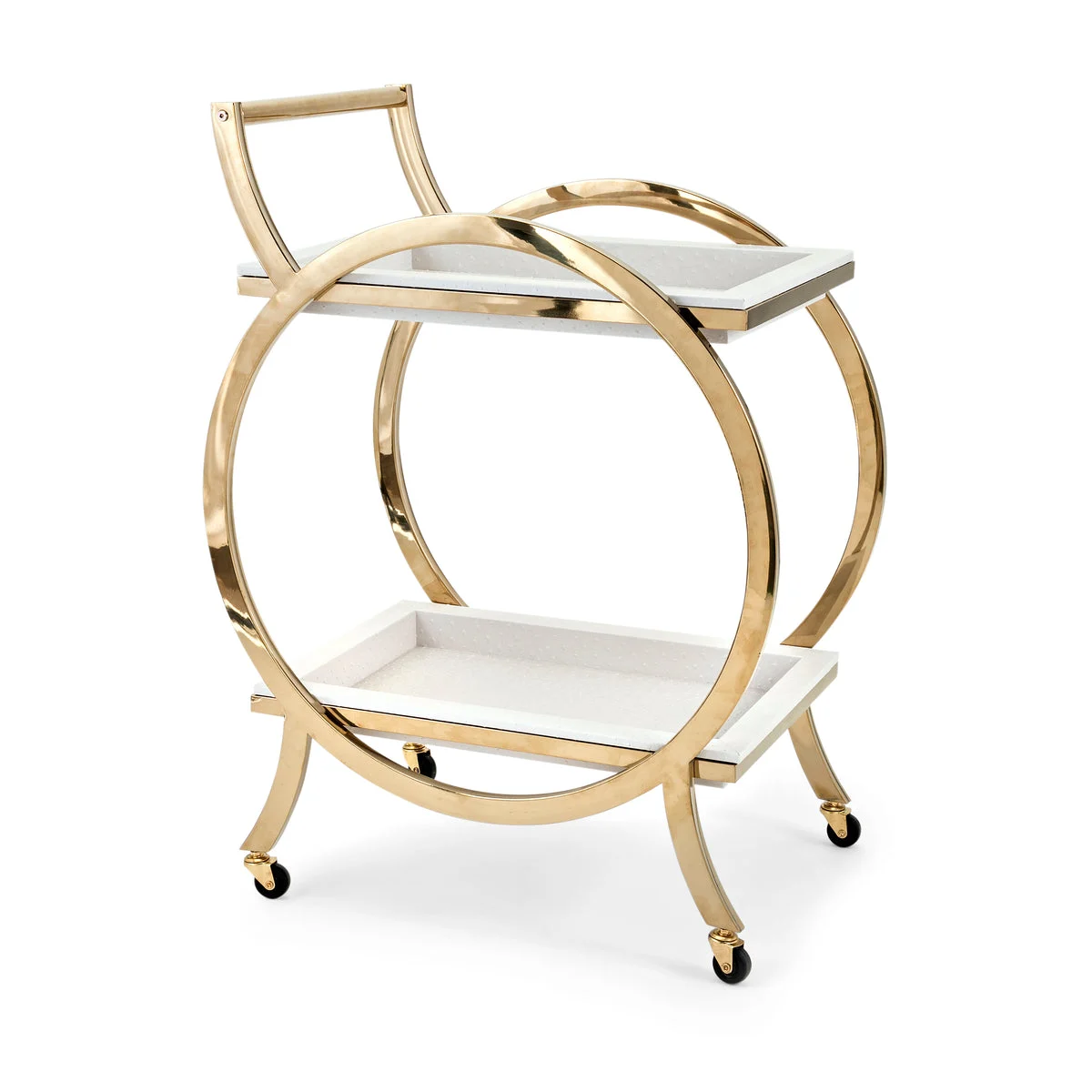 IMAX Worldwide Home Quentin Stainless Steel Bar Cart