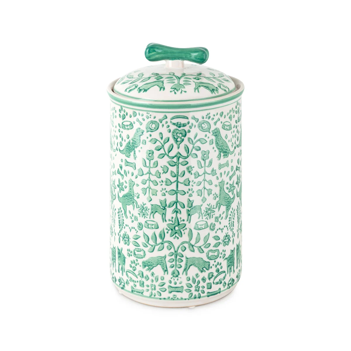 IMAX Worldwide Home Otomi Dog Treat Handpainted Canister