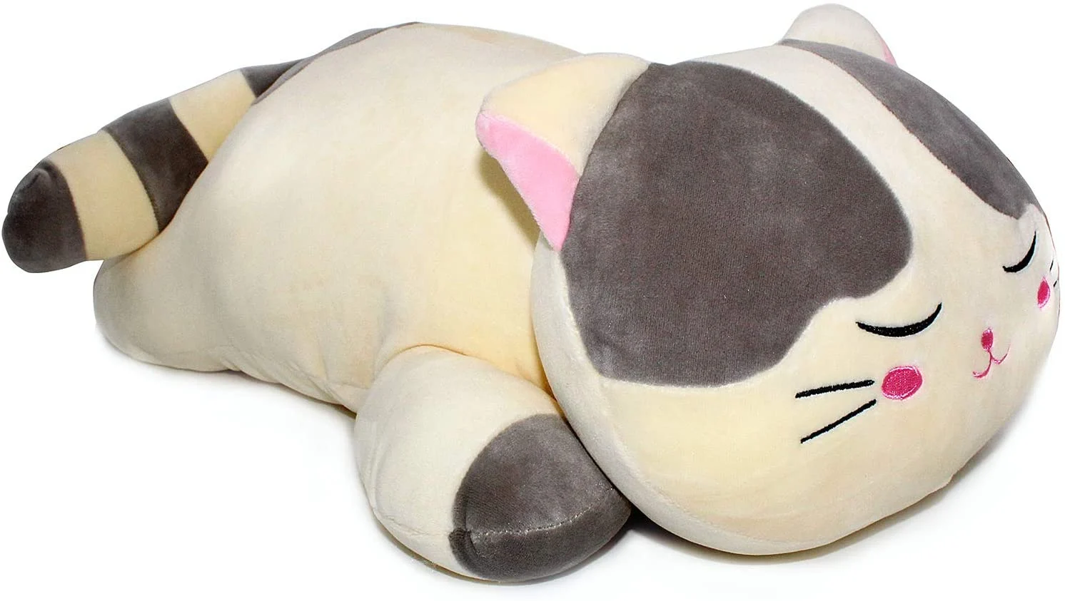 Vintoys Very Soft Cat Big Hugging Pillow Plush Kitten Kitty Stuffed Animals Gray 23.5″