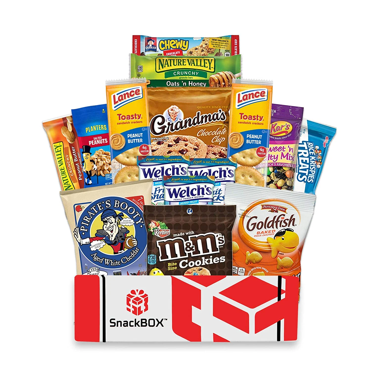 Care Package for College Students (15 Count), Military, Easter, Finals, Birthday, Office Snacks