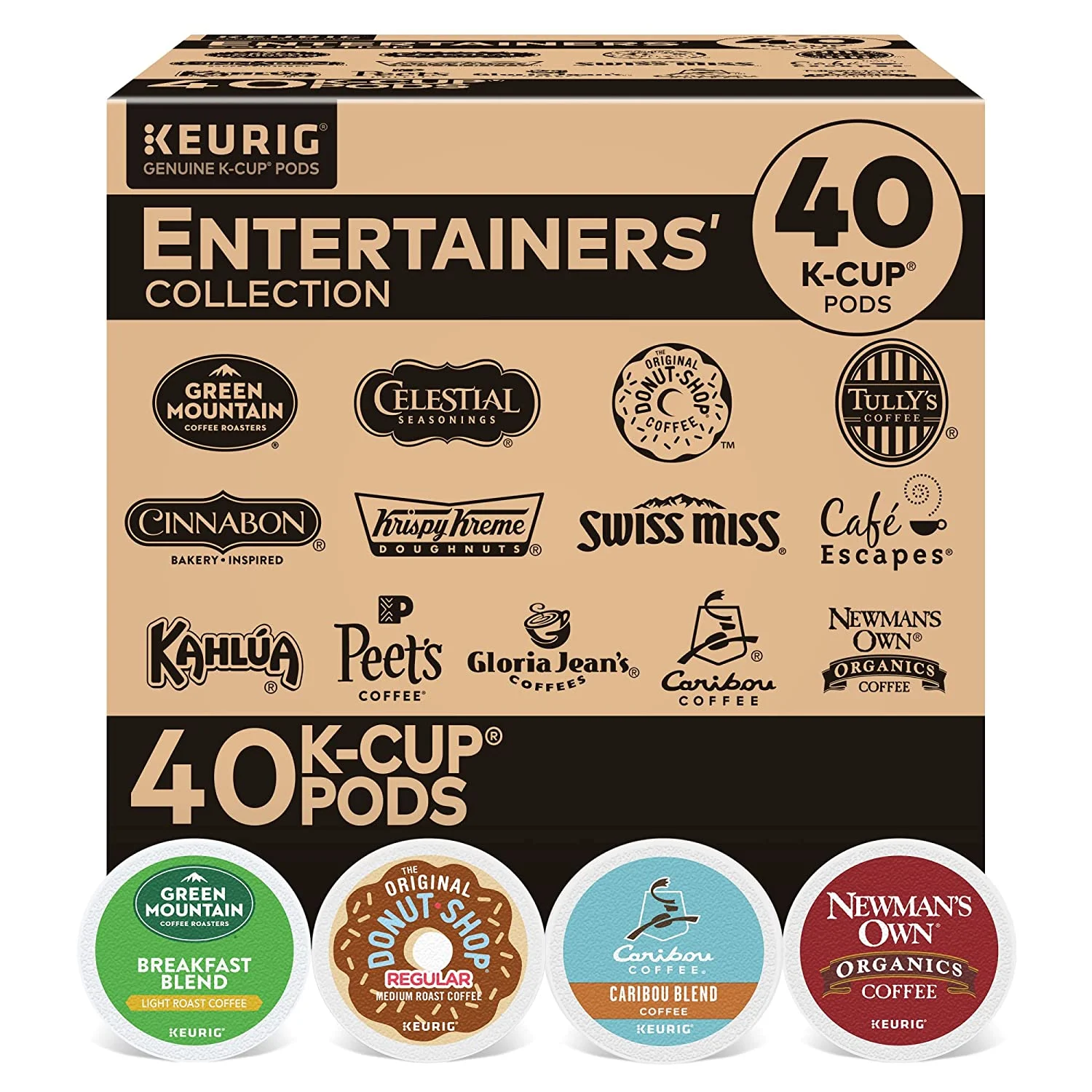 Keurig Entertainers’ Collection Variety Pack, Single-Serve Coffee K-Cup Pods Sampler, 40 Count