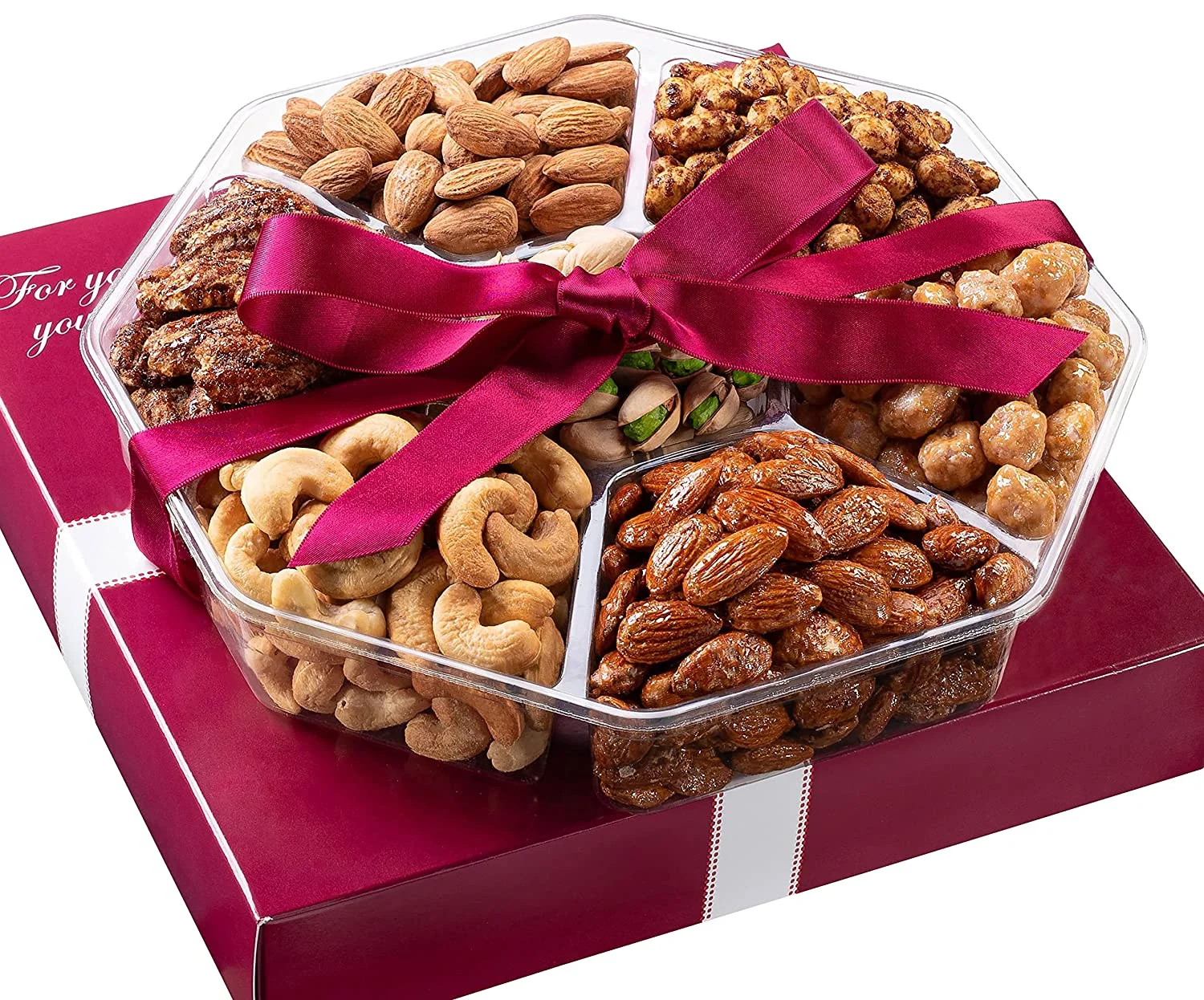 Nut Haven Holiday Nuts Gift Basket – Fresh Sweet & Salty Dry Roasted Gourmet Nuts Gift Basket