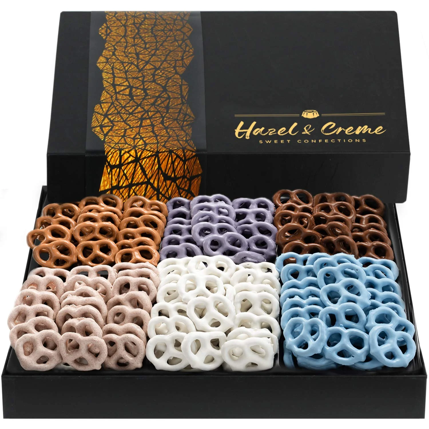 Hazel & Creme Yogurt Pretzels – Chocolate Covered Pretzels – Food Gift Basket – Gourmet Assorted Flavors – Easter