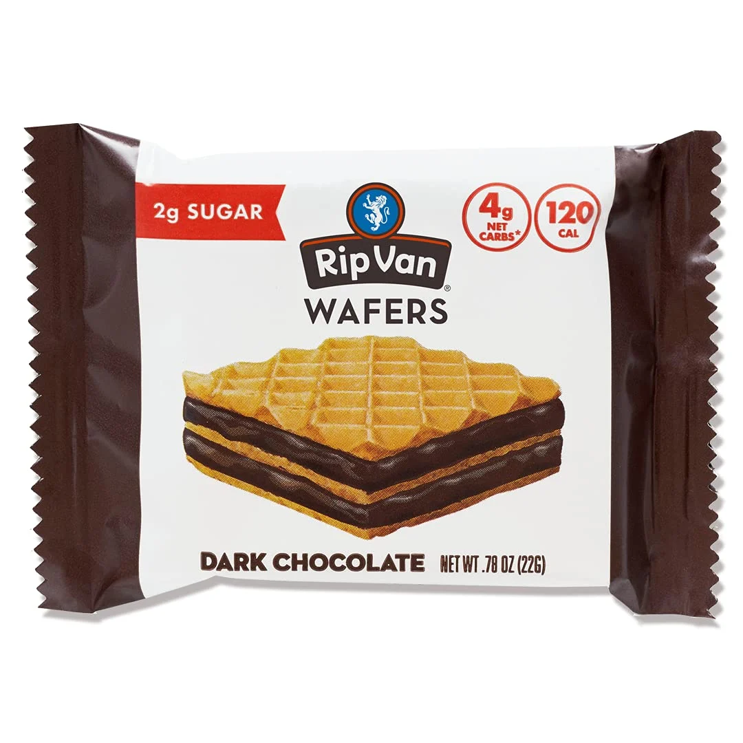 Rip Van Dark Chocolate Wafer Cookies – Keto Snacks – Non-GMO Snack – Healthy Snacks – Low Carb