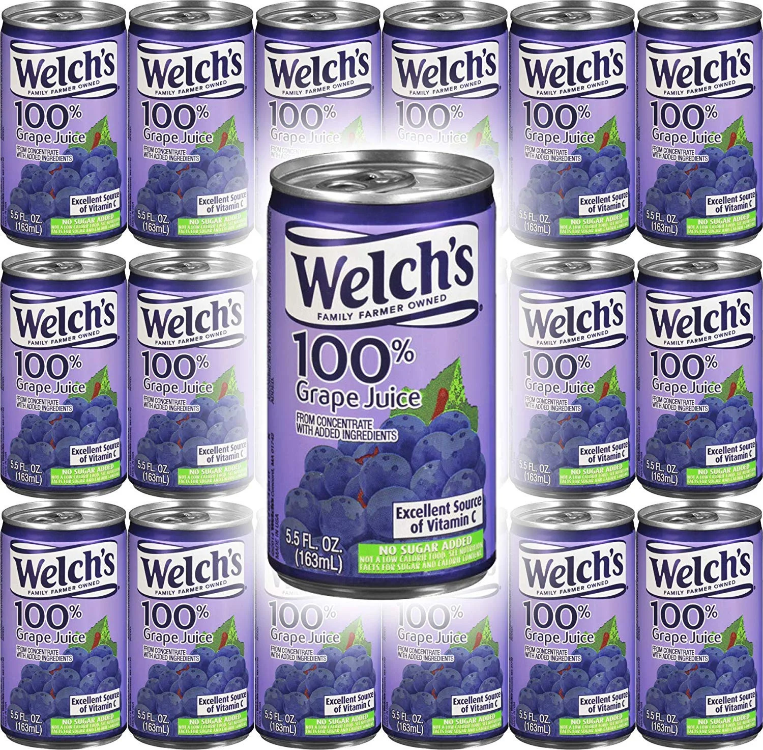 Welch’s Grape Juice 100% Juice, 5.5oz (Pack of 18, Total of 99 Oz)