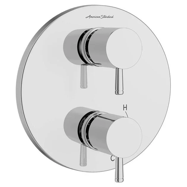 Serin Two-Handle Integrated Shower Diverter Trim Only with Lever Handles - Polished Chrome