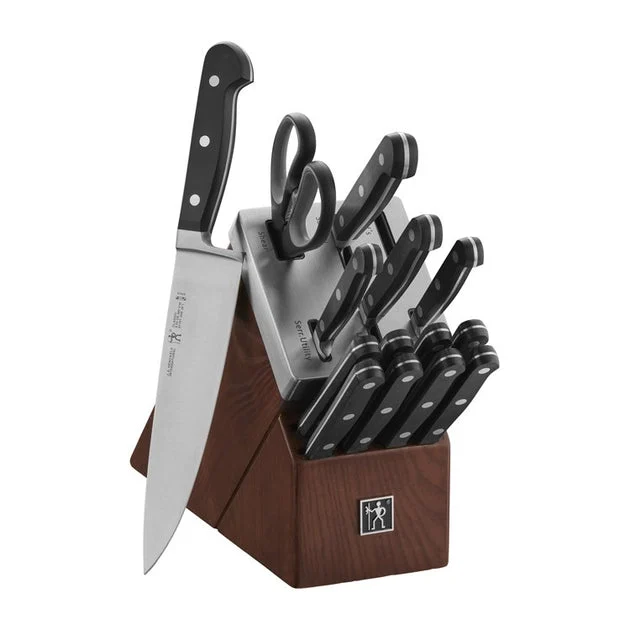 Classic Fifteen-Piece Self-Sharpening Knife Block Set