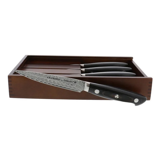 Kramer Euroline Stainless Damascus Four-Piece Steak Knife Set
