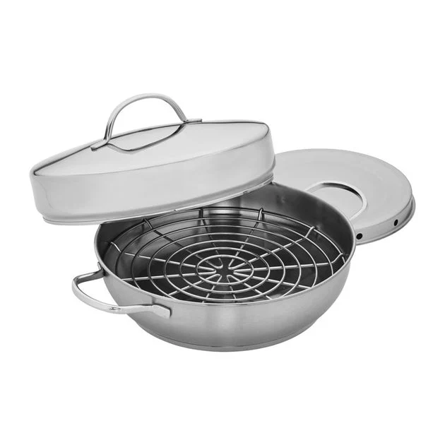 Resto Four-Piece Stainless Steel Stovetop Smoker Set