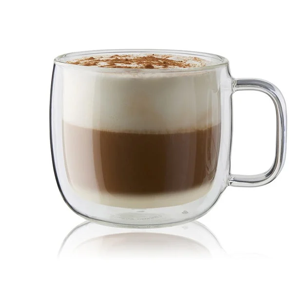Sorrento Plus 15 oz/450 ml Cappuccino Glasses Mugs Set of 2