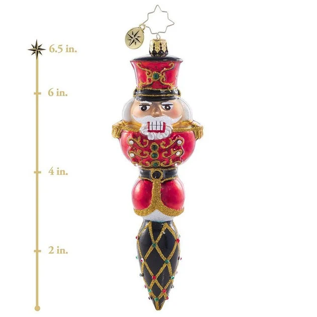 Crimson Clad Nutcracker Christmas Ornament