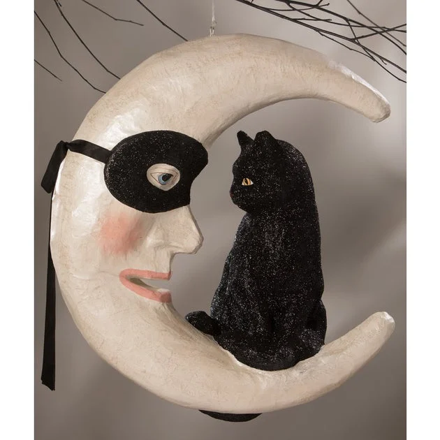 Hallow's Eve Cat On Moon