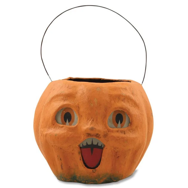 Happy Vintage Pumpkin Bucket Medium