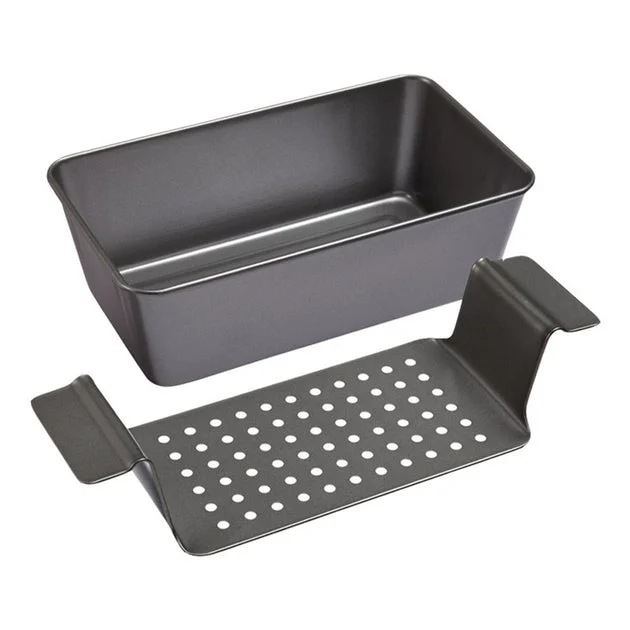 Nonstick Two-Piece Healthy Meatloaf Set - Gray