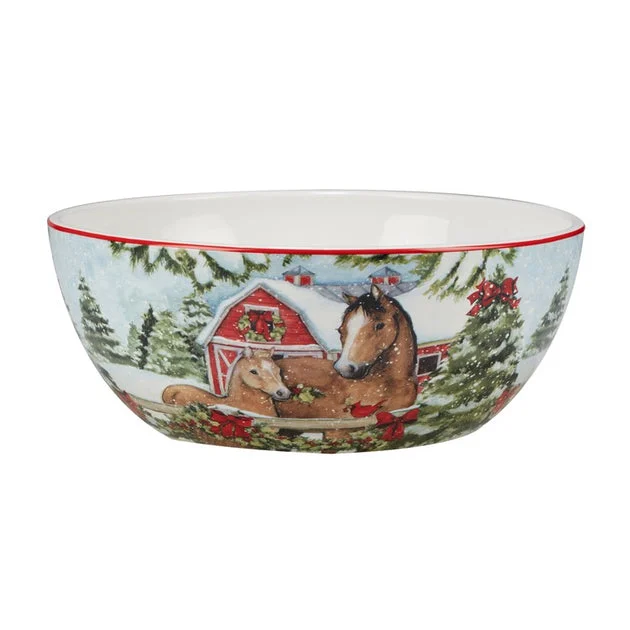 Homestead Christmas 10" x 4" Deep Bowl