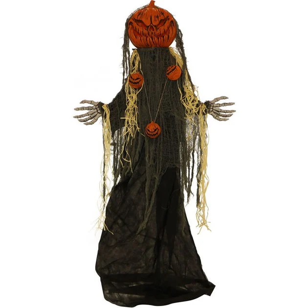 63" Light-Up Standing Pumpkin Man