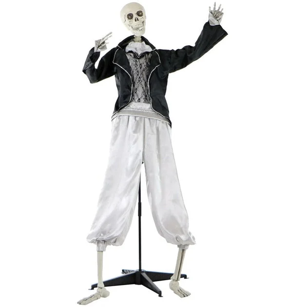 63" Life-Size Animatronic Talking Skeleton Groom with Flashing Eyes
