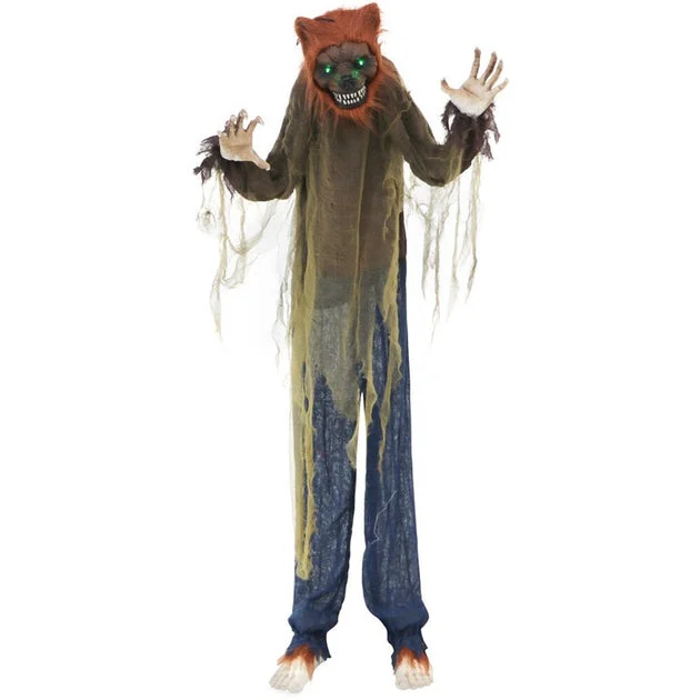 63" Animated Standing Wolf