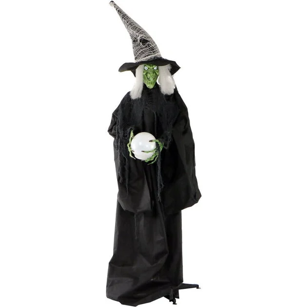 78" Life-Size Animatronic Wicked Witch with LED Crystal Ball