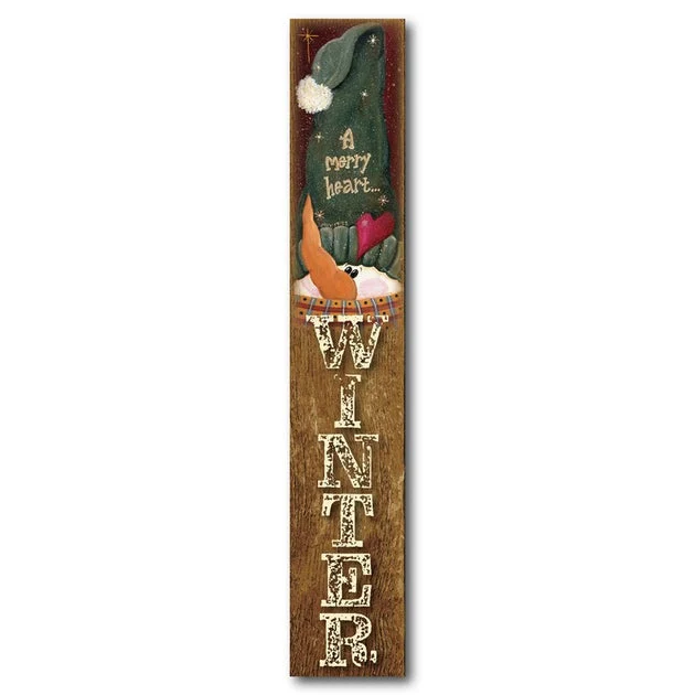 Tall Hat Snowman I Porch Sign Wall Decor
