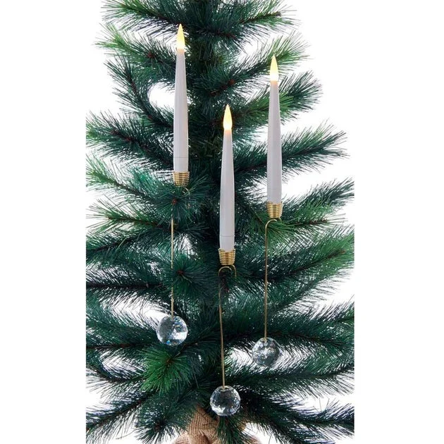 10" Candle with Faceted Glass Weight Set with Remote Control, 10-Piece Set
