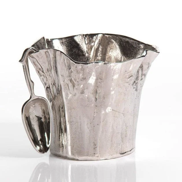 Cado 12" Diameter Aluminum Ice Bucket with Scoop