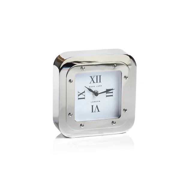 Mark Lane Large Silver Table Clock