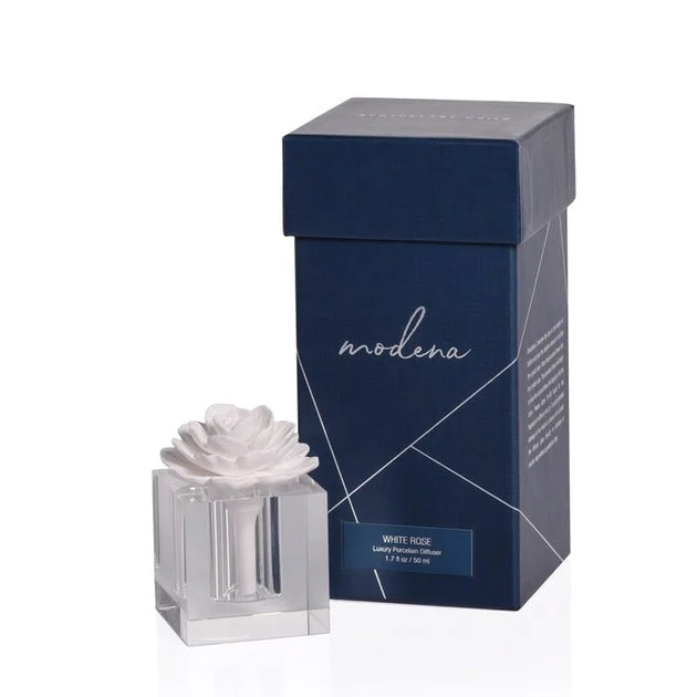 Modena Small Porcelain Diffuser - White Rose