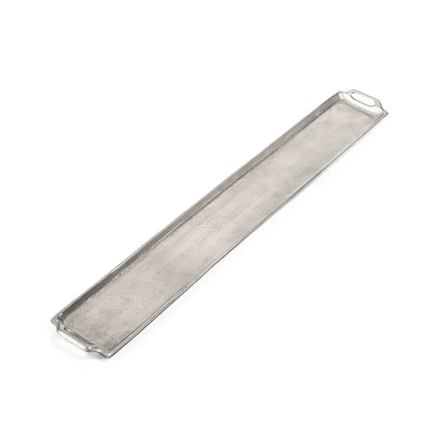 40" Long Raw Nickel Tray - Silver