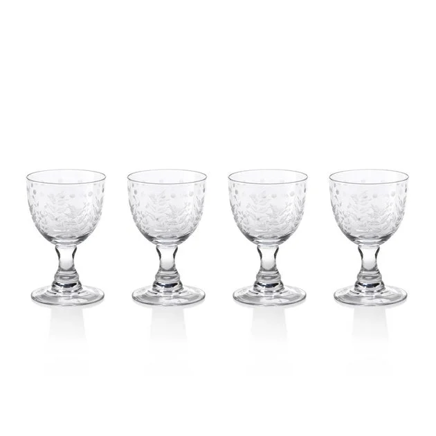 Patia 5.5" Tall White Wine Glasses Set of 4