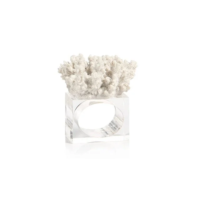 Lia Coral Napkin Rings Set of 6