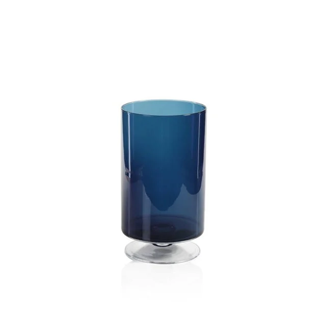 Algarve 13.5" Tall Midnight Blue Hurricane on Footed Base