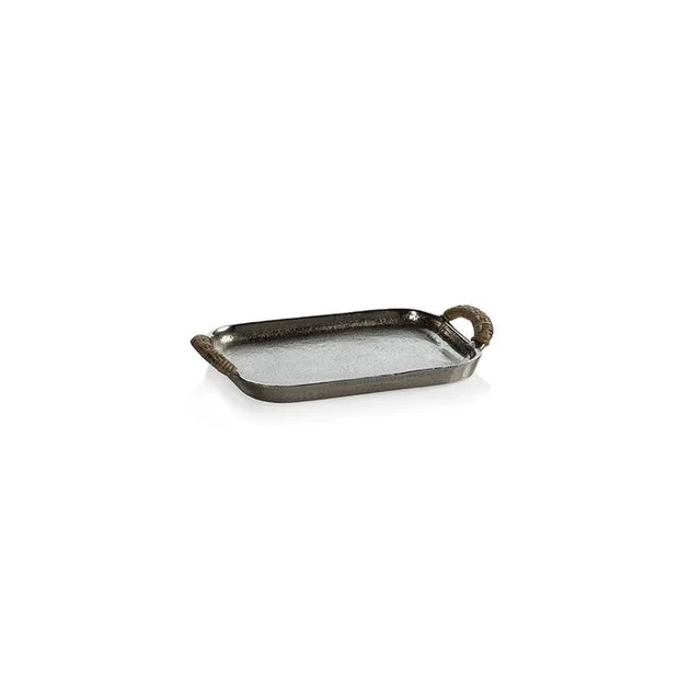 Praslin Raw Aluminum Trays Set of 2