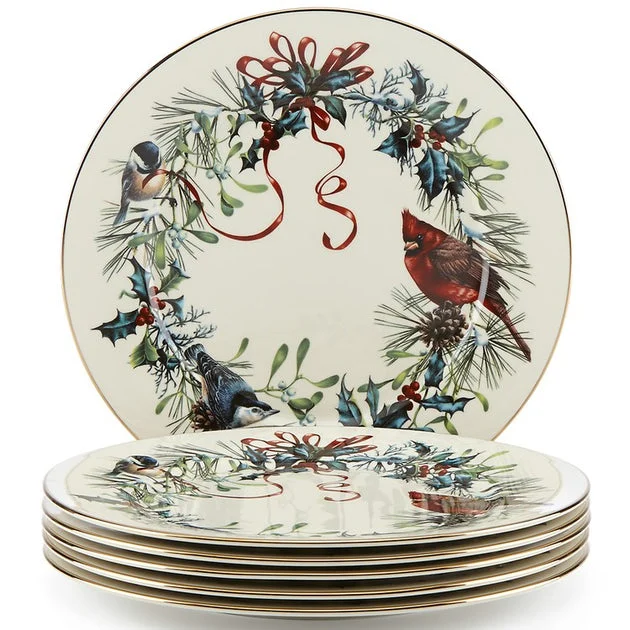 Winter Greetings Dinner Plates Set of 6