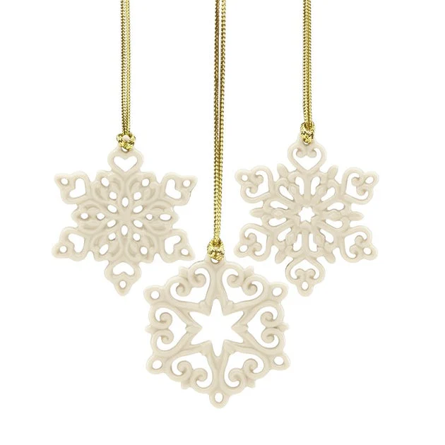 Mini Snowflake Three-Piece Ornament Set