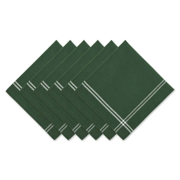 Border Stripe 20" x 20" Napkins Set of 6 - Balsam