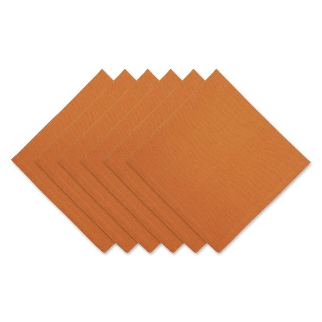 Solid 20" x 20" Napkins Set of 6 - Pumpkin Spice