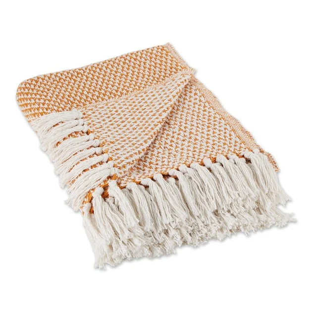 Woven 50" x 60" Throw - Pumpkin Spice