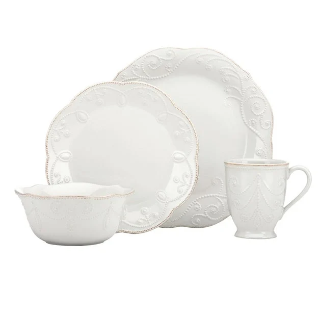 French Perle Four-Piece Dinnerware Place Setting