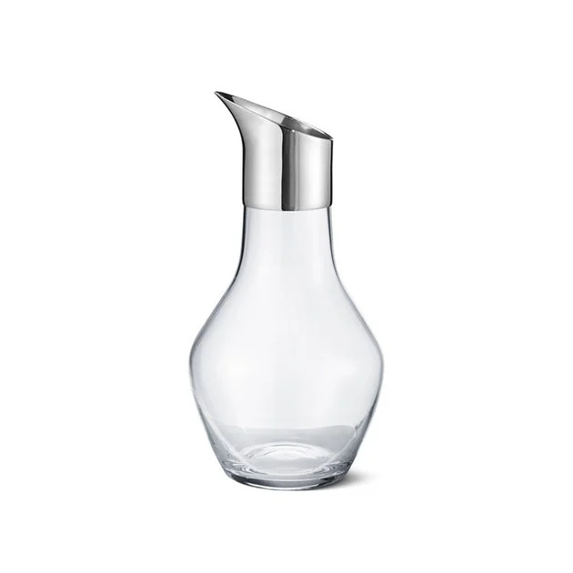 Sky Glass and Stainless Steel Water Pitcher