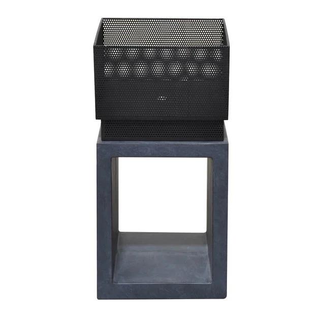 Sentinel Wood-Burning Fire Basket - Dark Gray Granite