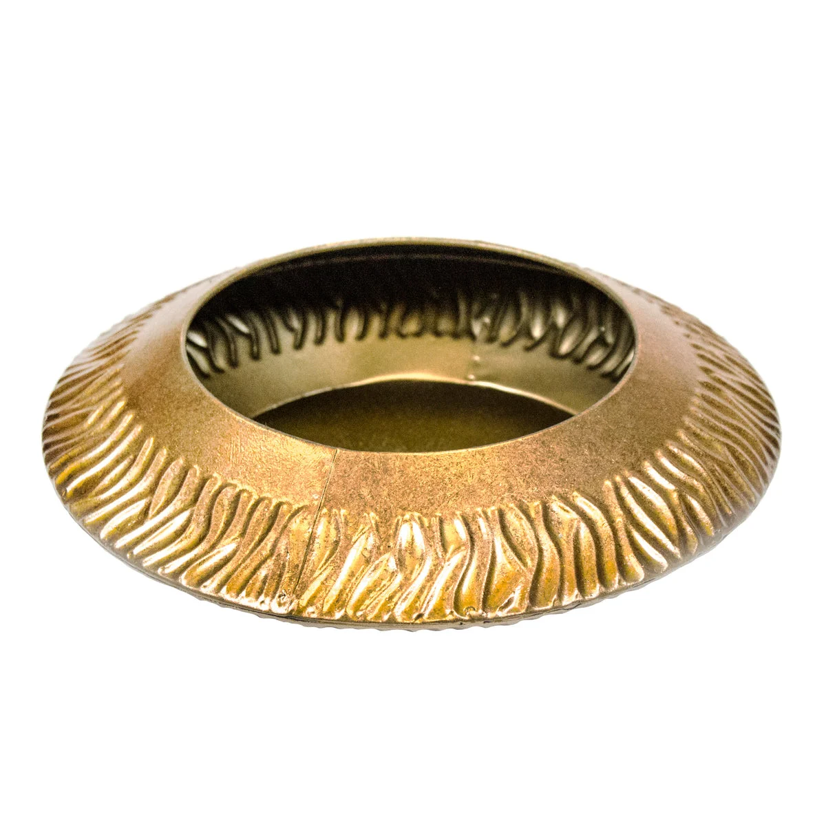Sagebrook Home Metal Ridged Planter, Copper
