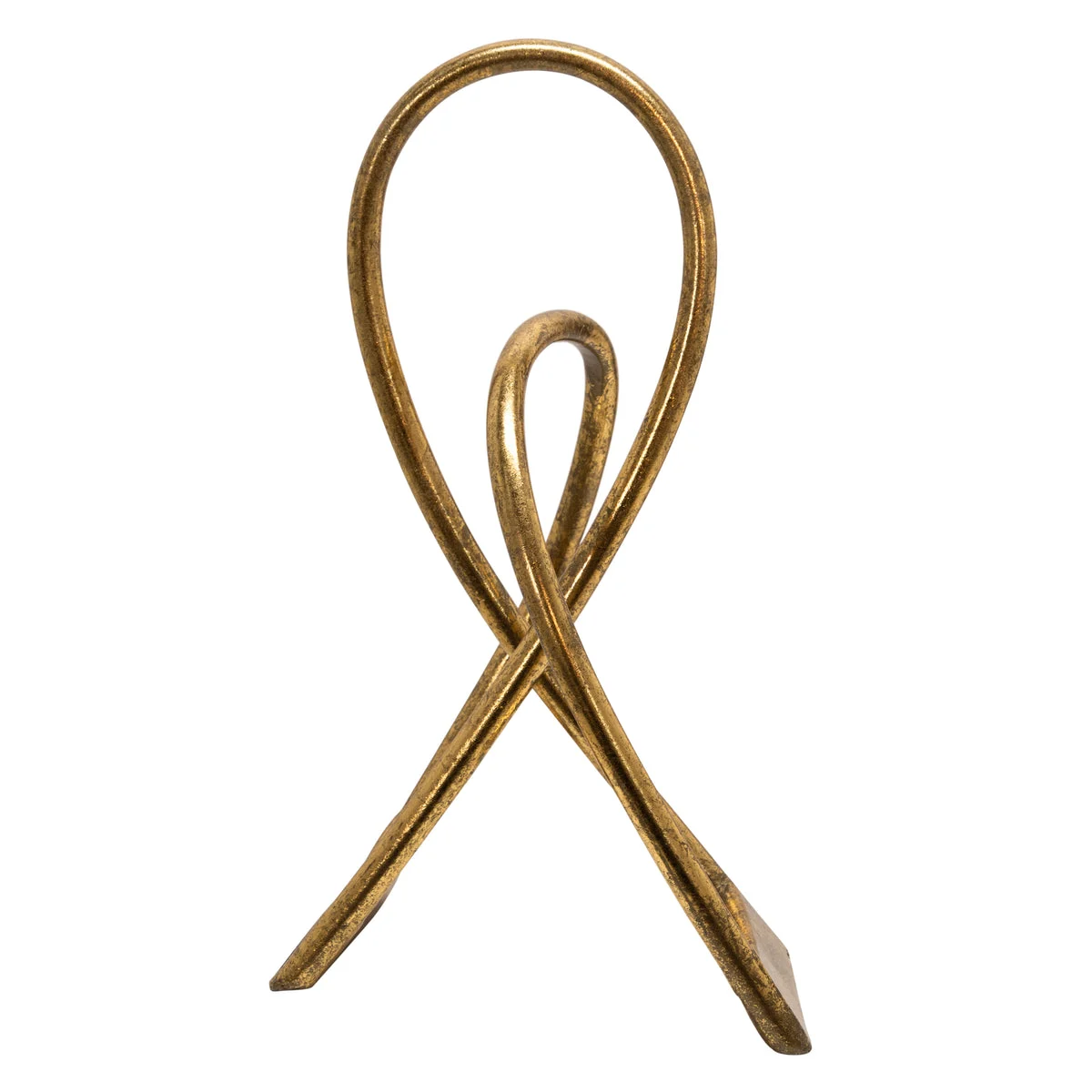 Sagebrook Home Gold Loop Ribbon Sculpture 17"