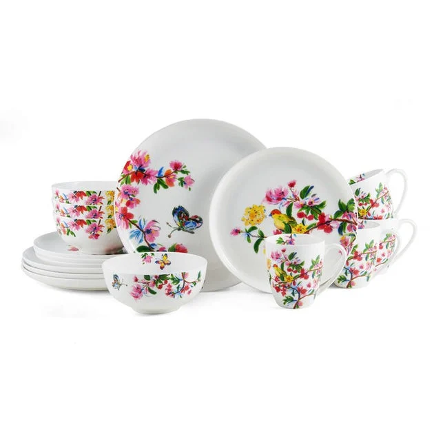 Butterfly Garden 16-Piece Dinnerware Set
