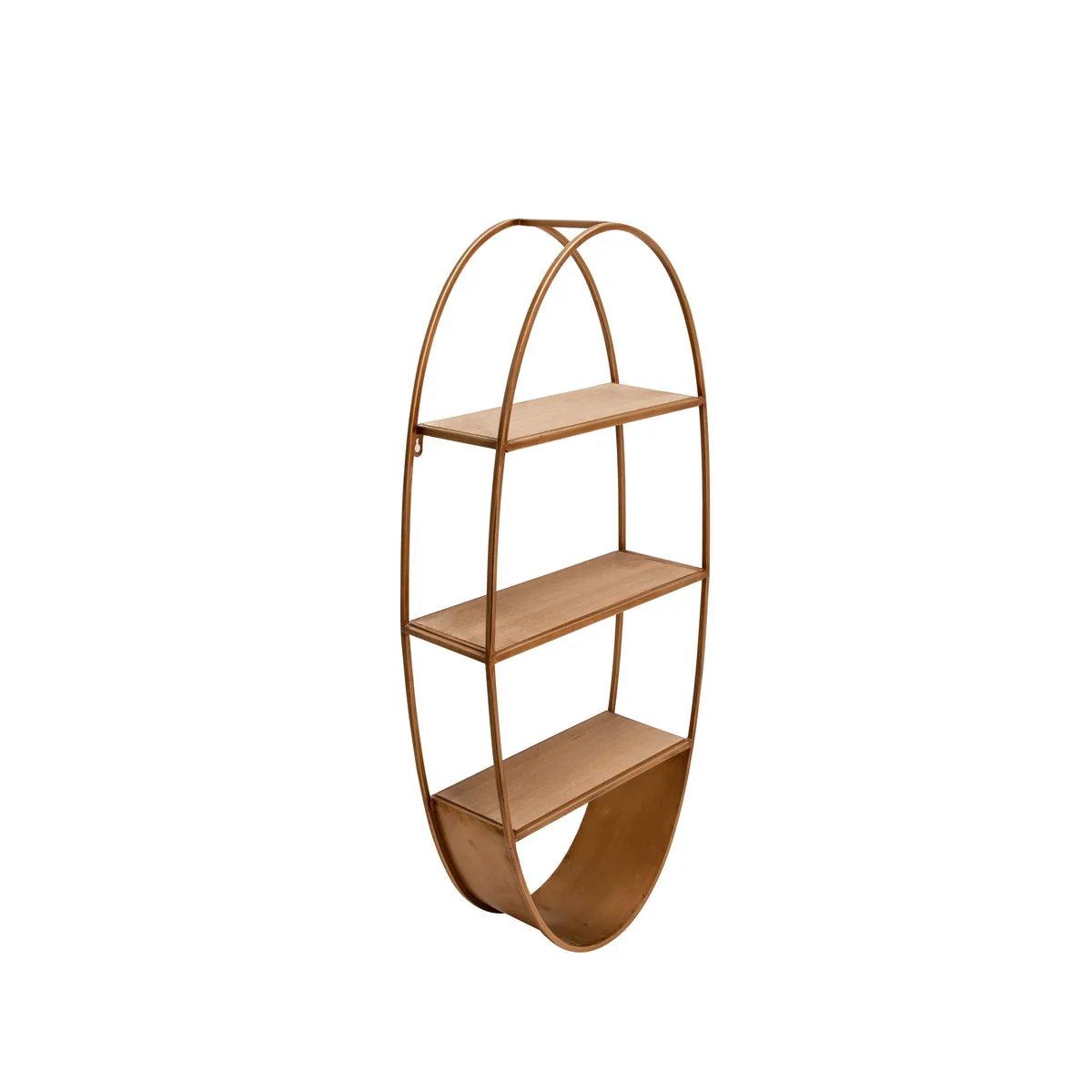 Sagebrook Home 11019-01 36" Oval Wood/Metal Wall Shelf, Bronze