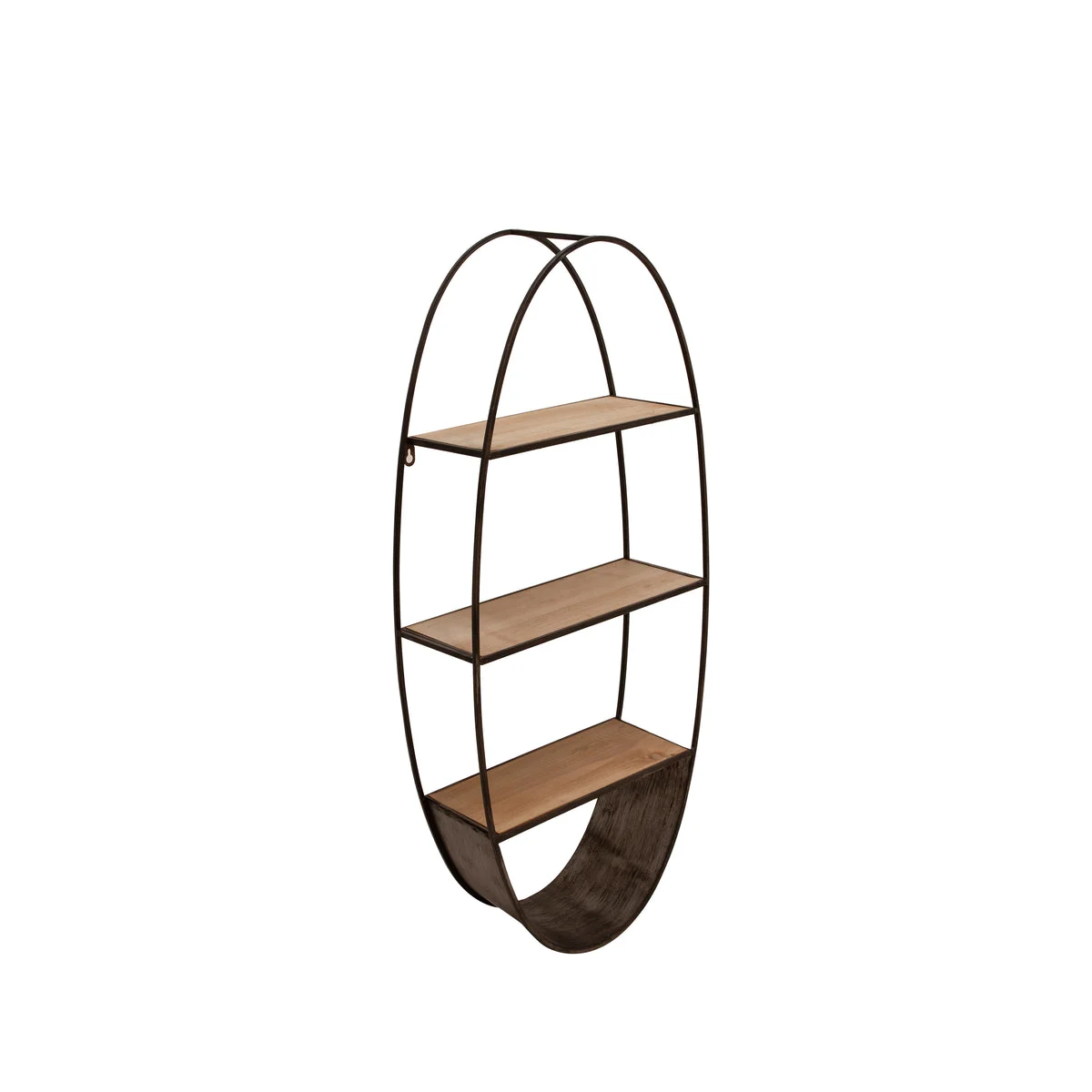 Sagebrook Home 11019 36" Oval Wood/Metal Wall Shelf
