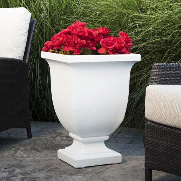 Augusta 26" Tall Planter - White